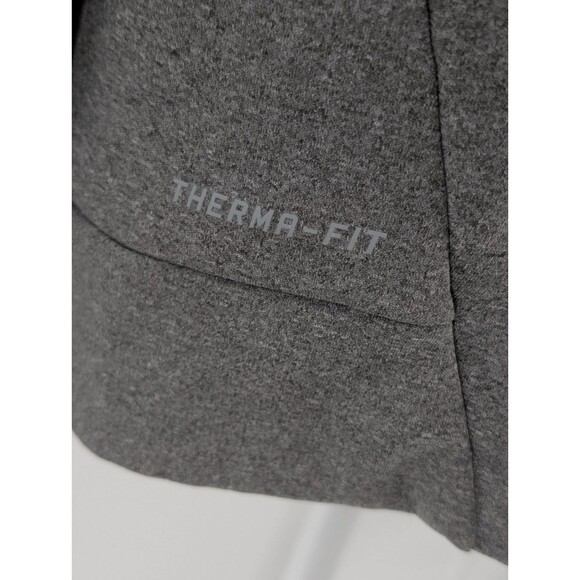 Nike Therma Fit Performance Gray Neon Yellow Sweatshirt Hoodie Size Small - Picture 2 of 9